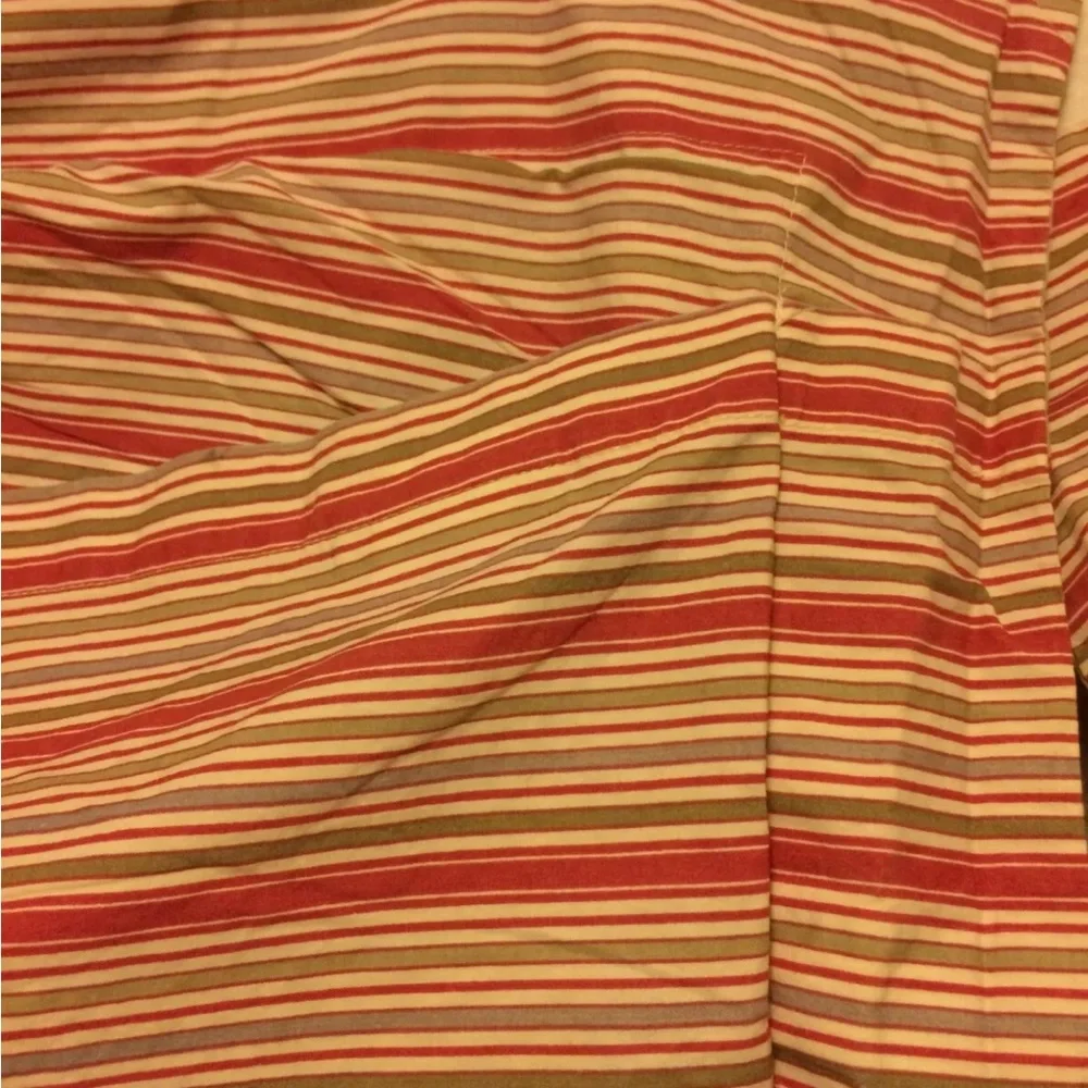 Pottery Barn two sided floral stripe pillow shams standard lot of 2